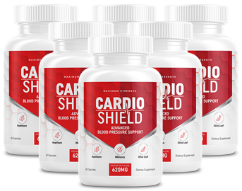 Cardio Shield advanced blood pressure support supplement bottles