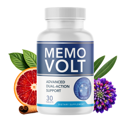 MemoVolt advanced dual-action support chewable tablets bottle, official product photo
