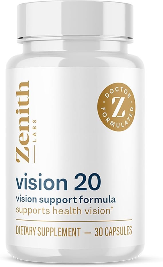 Vision 20 by Zenith Labs vision support formula bottle, 30 capsules