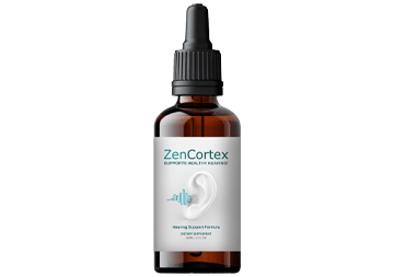 ZenCortex hearing support liquid drops bottle, official product photo
