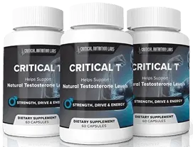 Critical T testosterone support 3 bottles