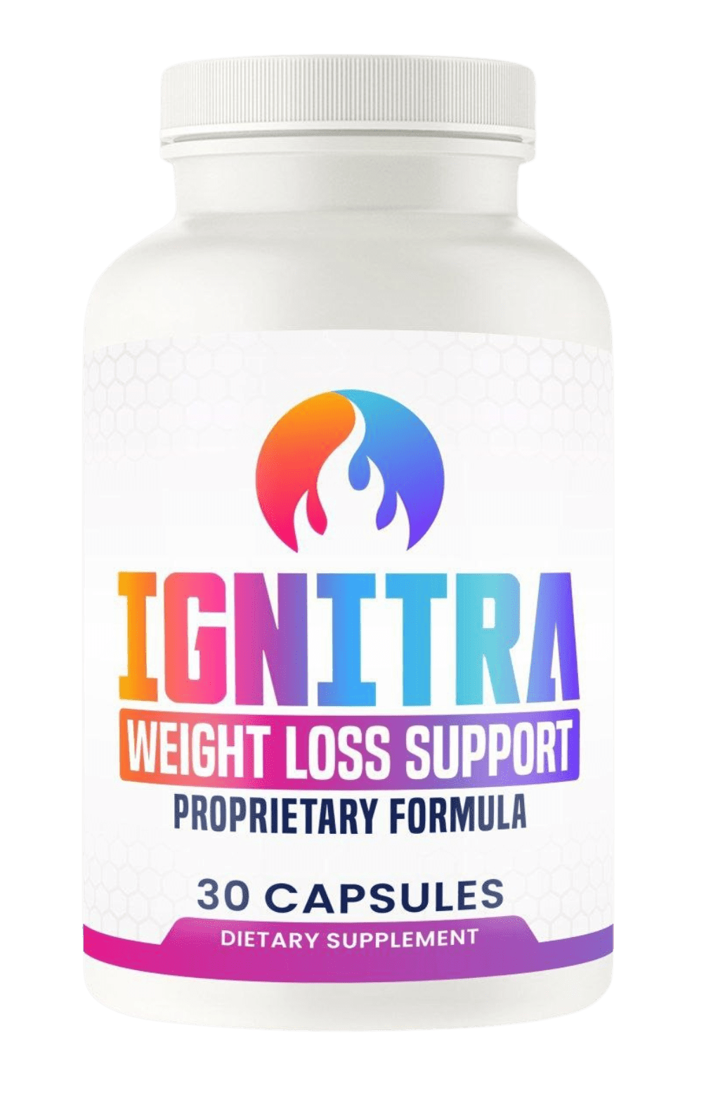 Ignitra weight loss support supplement bottle, official product photo