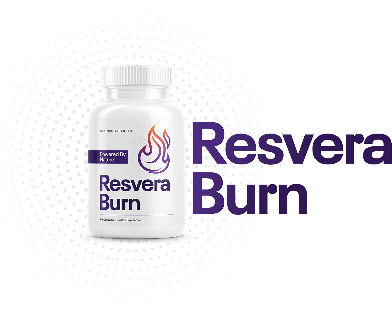 ResveraBurn bottle, 60 capsules dietary supplement — genuine official product photo