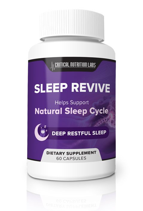 Critical Nutrition Labs Sleep Revive melatonin-free sleep support capsules bottle, official product photo