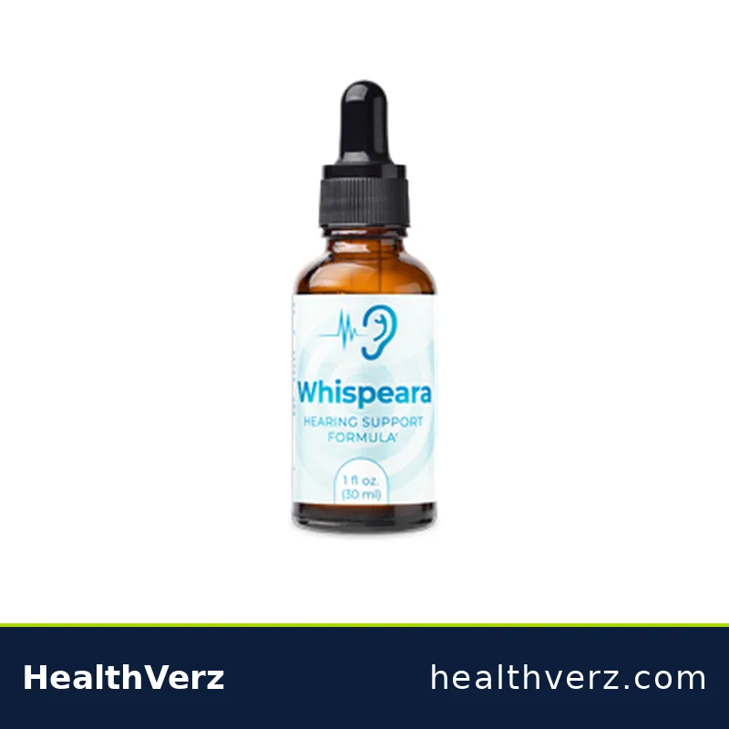 Whispeara Hearing Support Formula dropper bottle — genuine official product photo